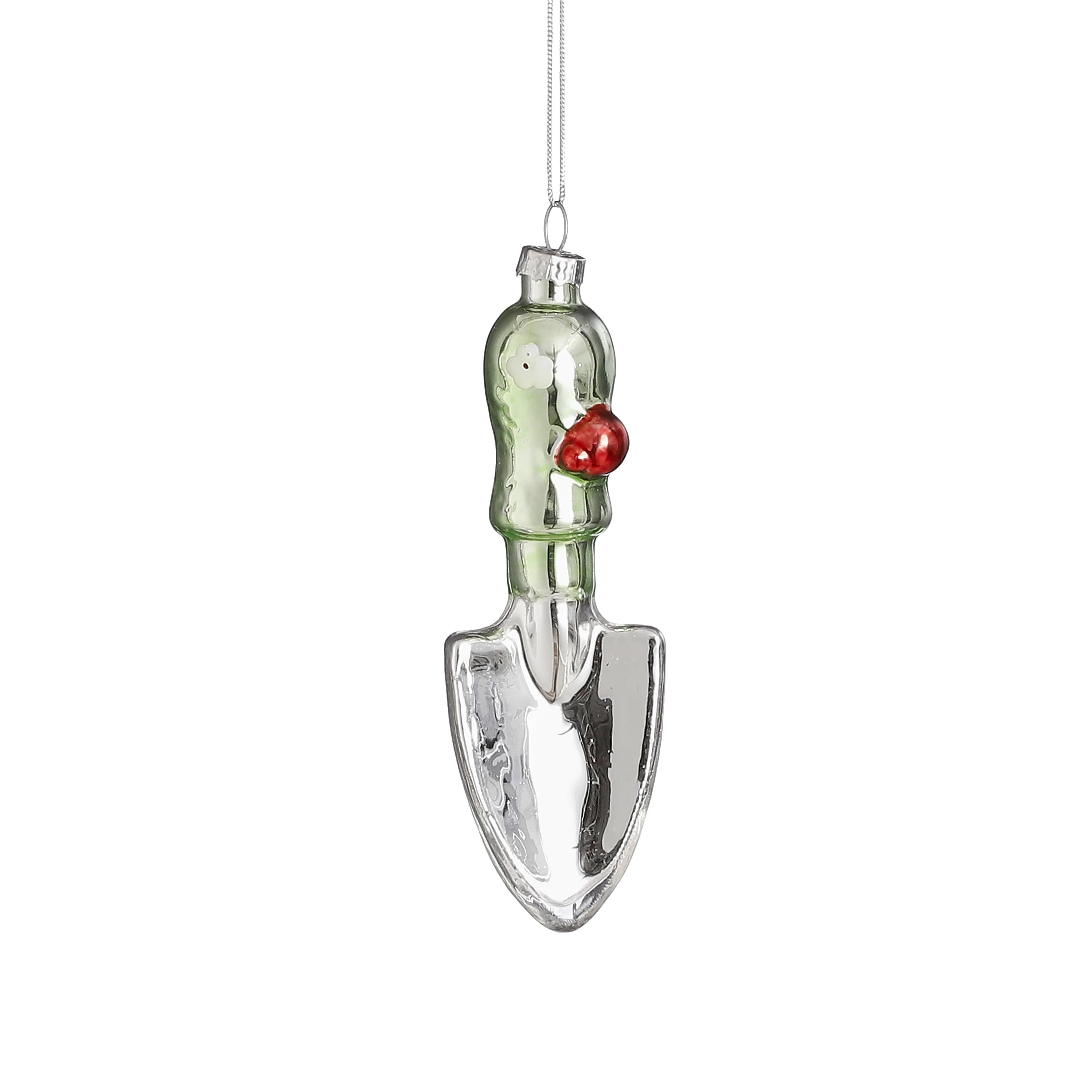 House of Seasons Kerst Ornament Tuinschepje – L4 x B3 x H12 cm – Groen