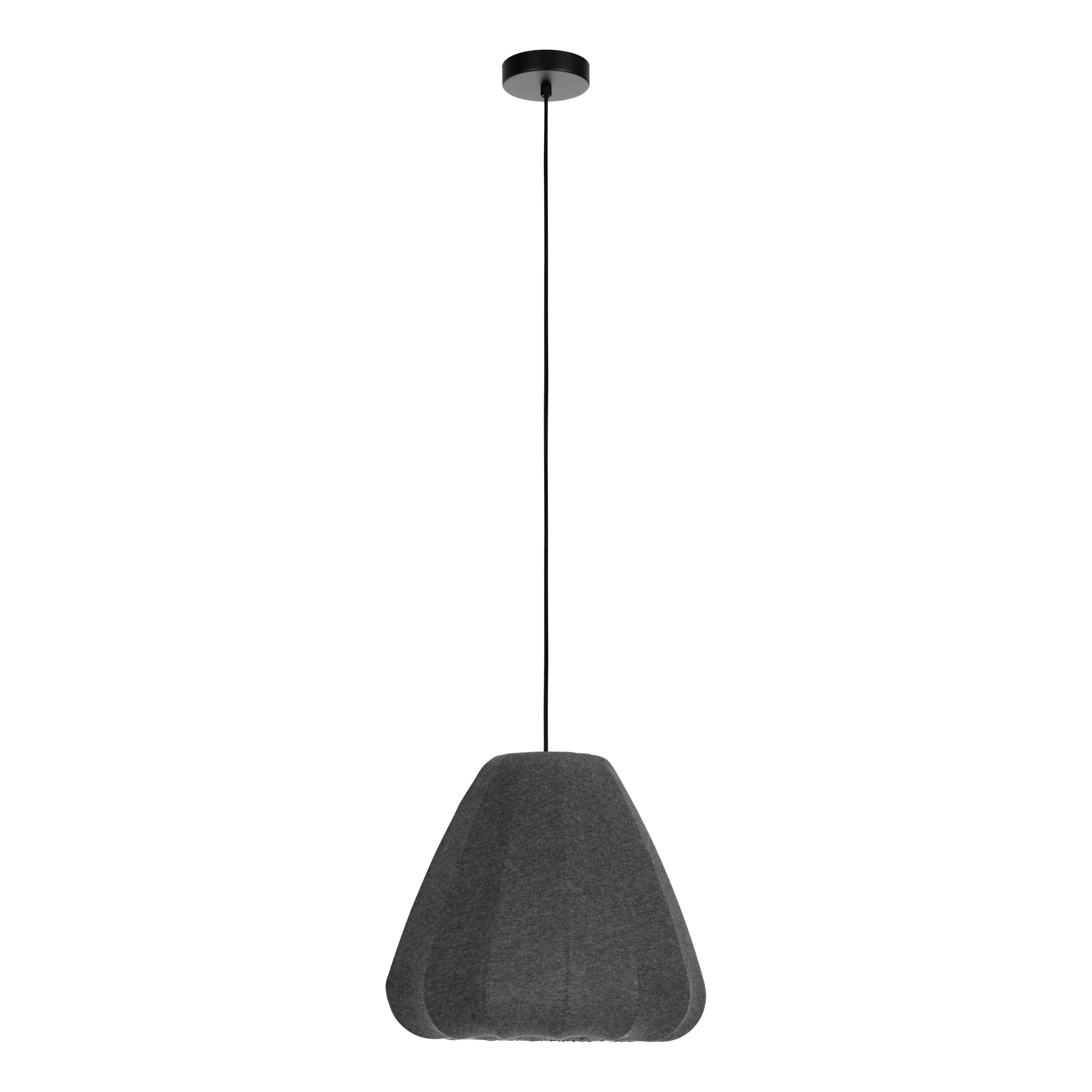 EGLO hanglamp Barlaston – e27 – ø 35 cm – zwart/grijs – uitwasbaar tex