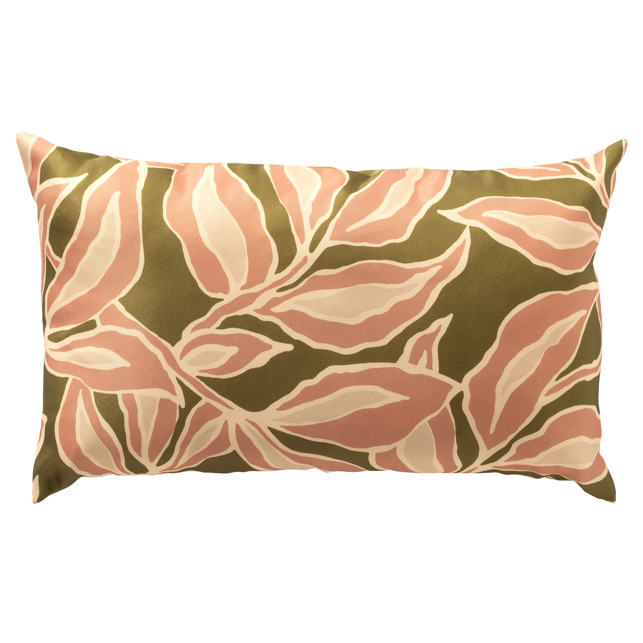 ELARA – kussenhoes outdoor 30×50 cm – bladmotief – Muted Clay – roze,