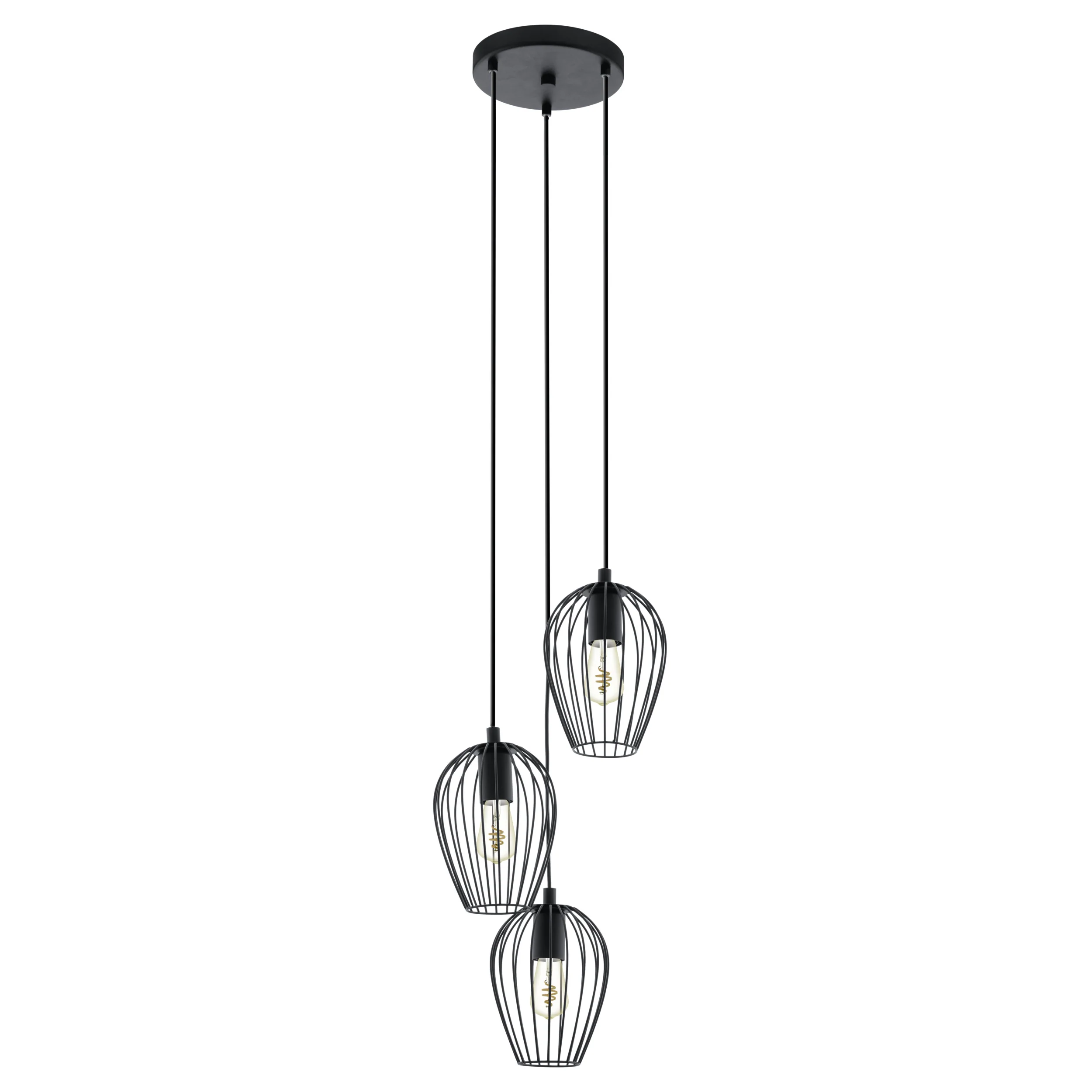 EGLO  hanglamp Newtown – e27 – ø 38 cm – zwart