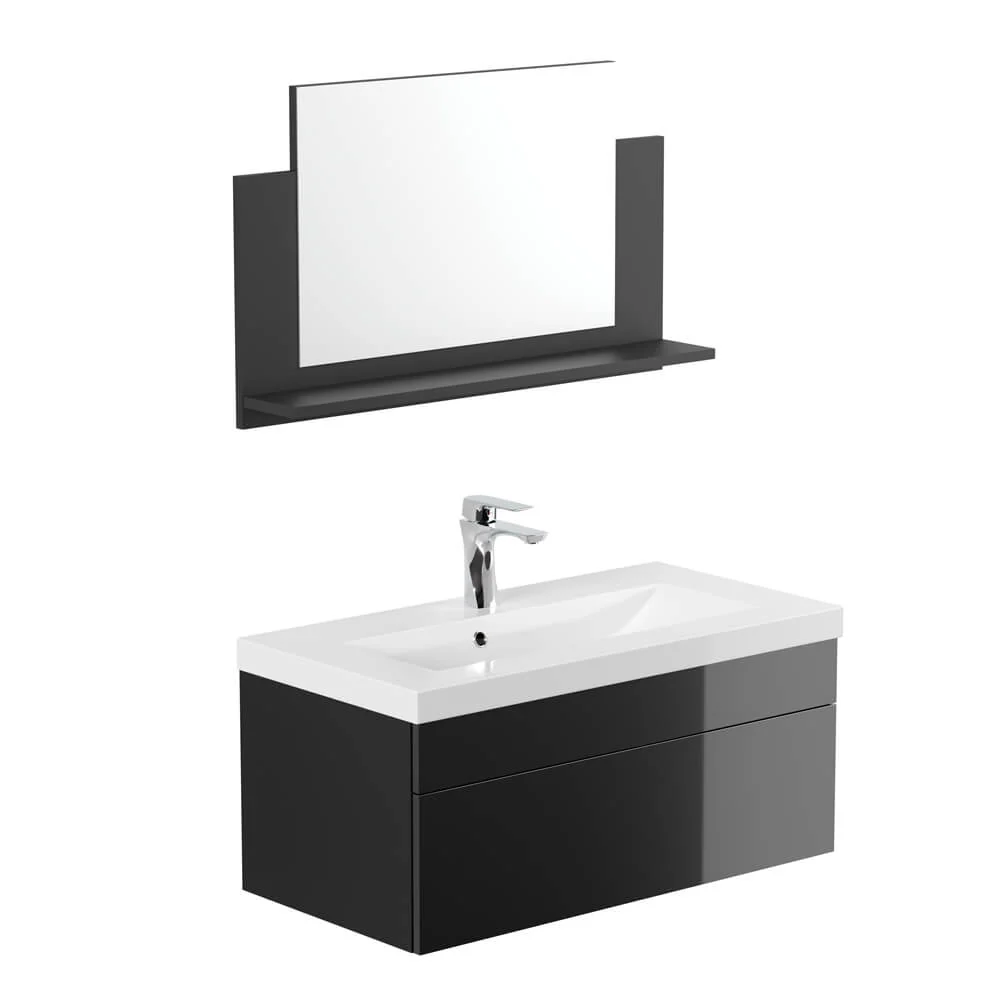 Home Deluxe Badkamermeubel WANGEROOGE BIG Zwart M