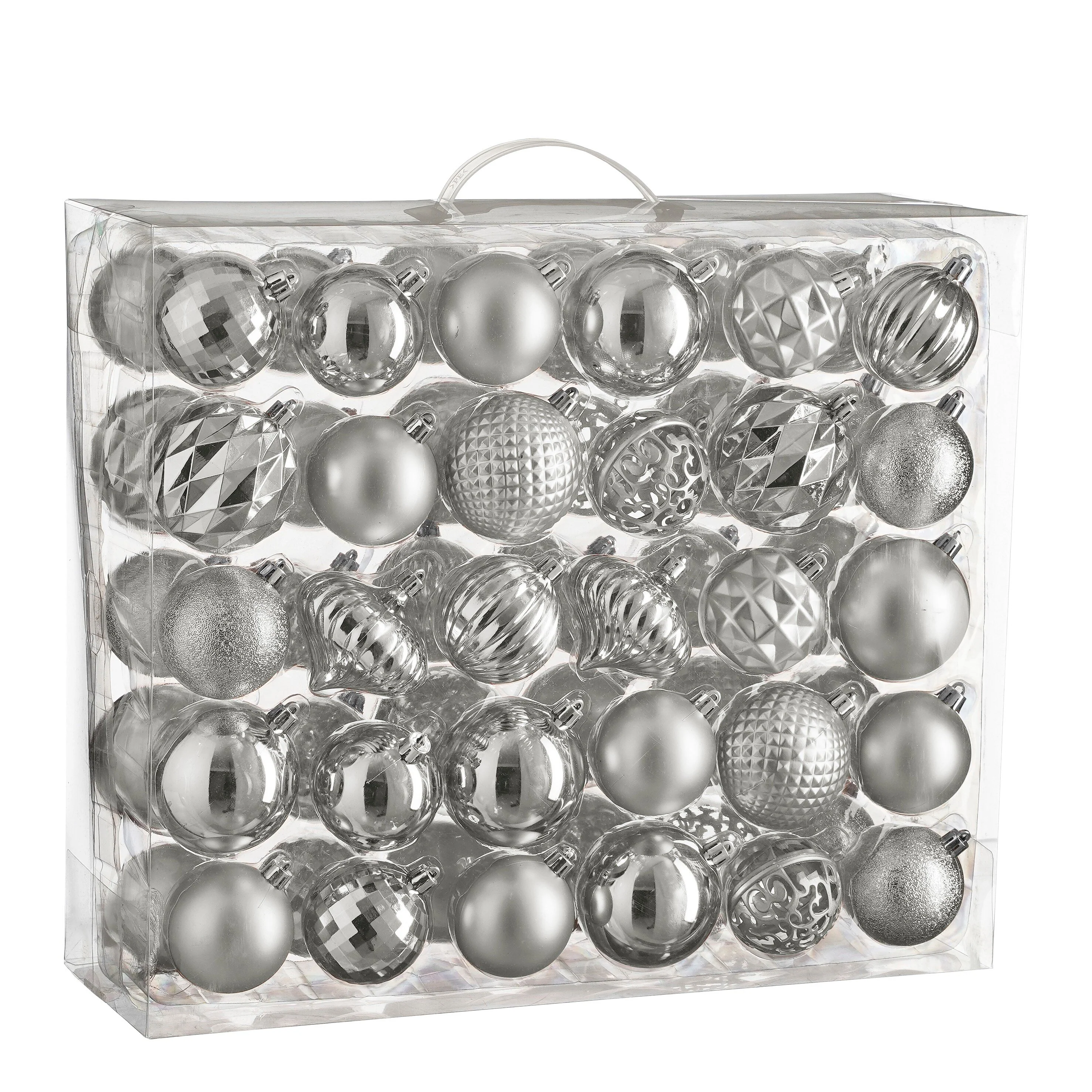 House of Seasons Kerstballen Set – 60 Stuks – Ø7 cm – Onbreekbaar – Zi