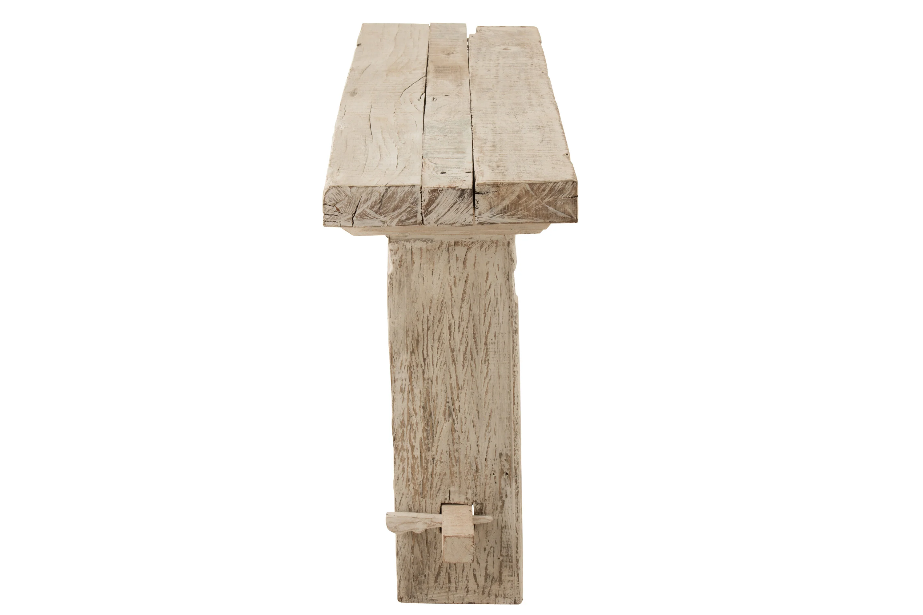 J-Line console Brut – hout – wit/naturel