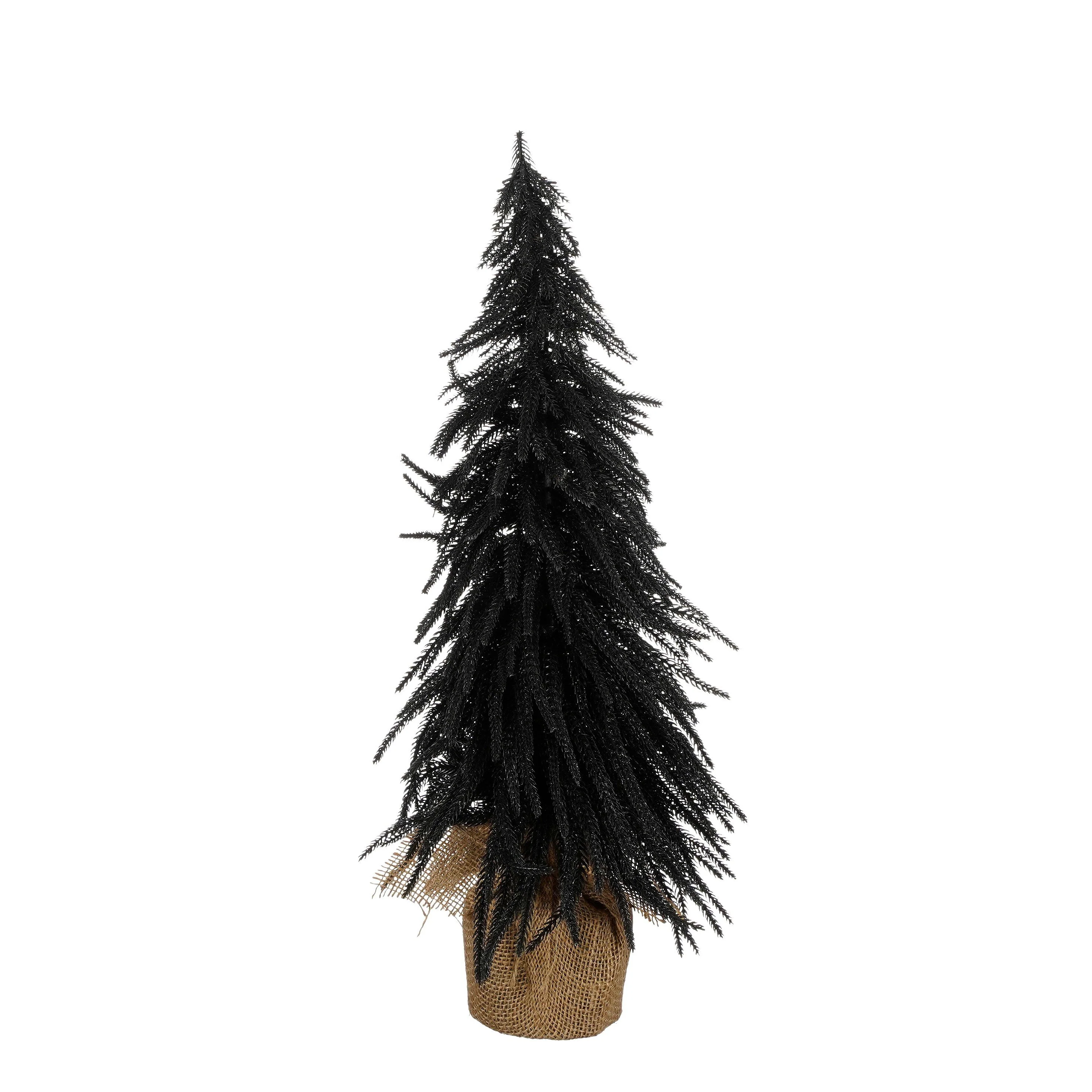 House of Seasons Kunstkerstboom in Jute – H60 x Ø32 cm – Zwart
