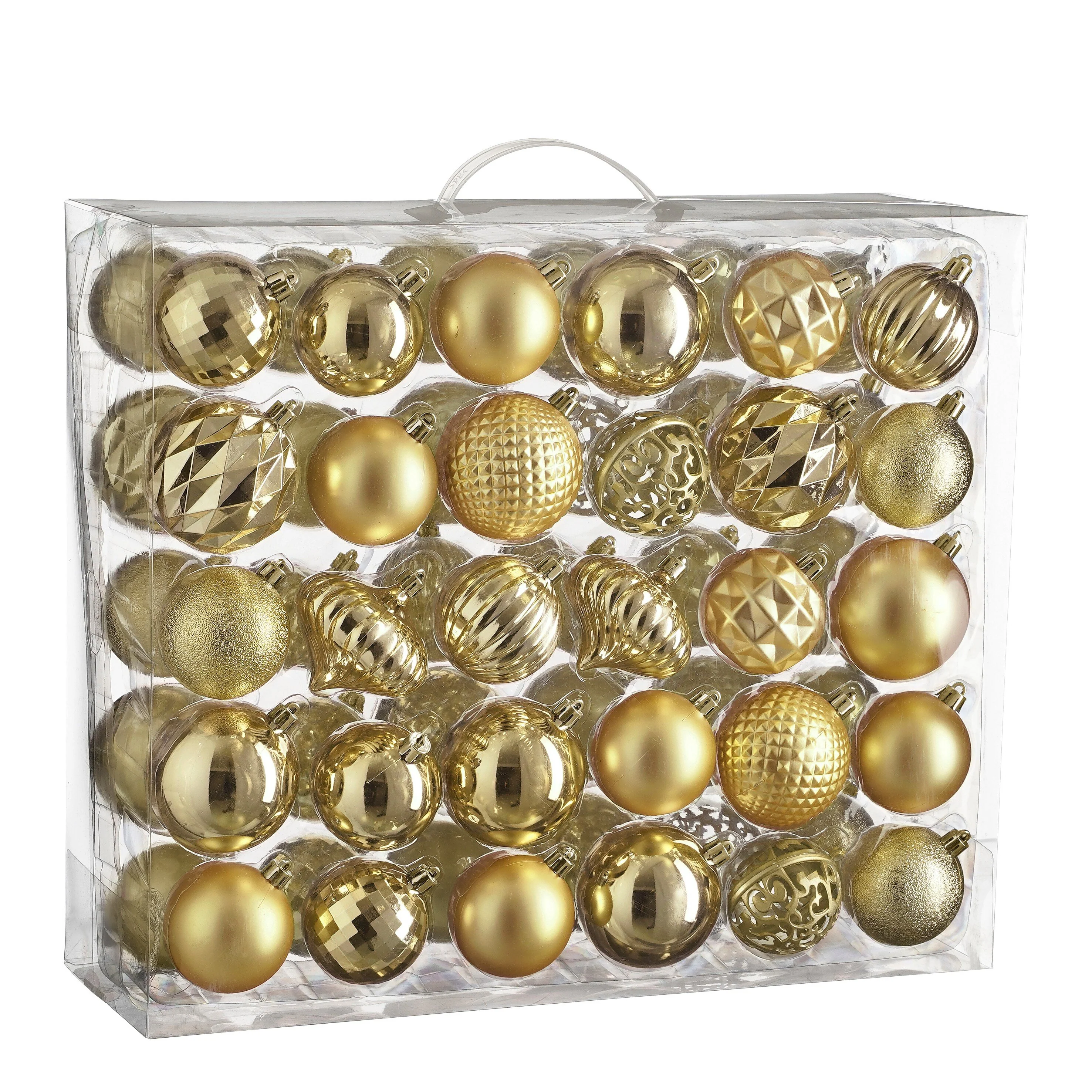 House of Seasons Kerstballen Set – 60 Stuks – Ø7 cm – Onbreekbaar – Go