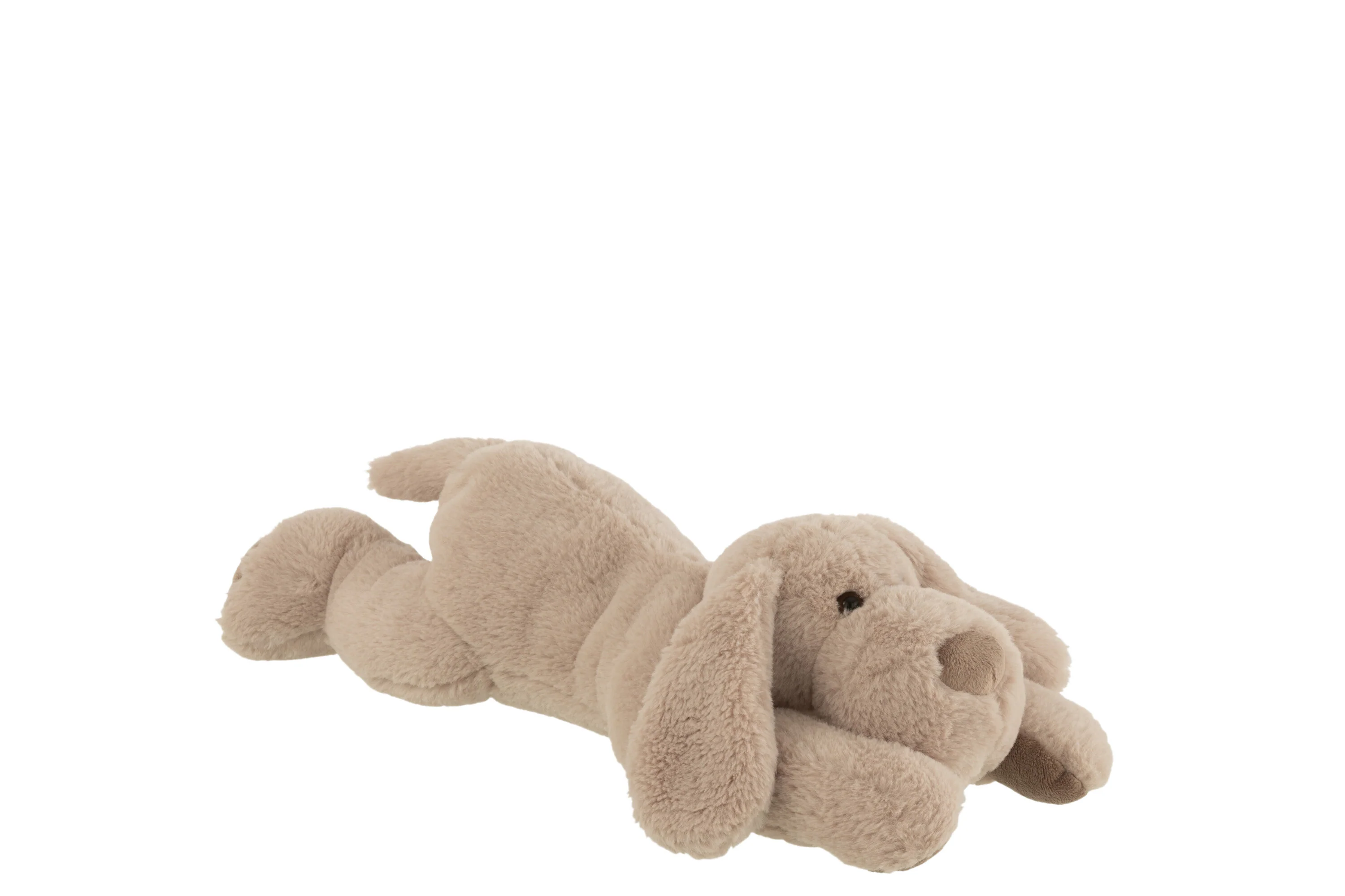 J-Line knuffel Hond Liggend – textiel – beige