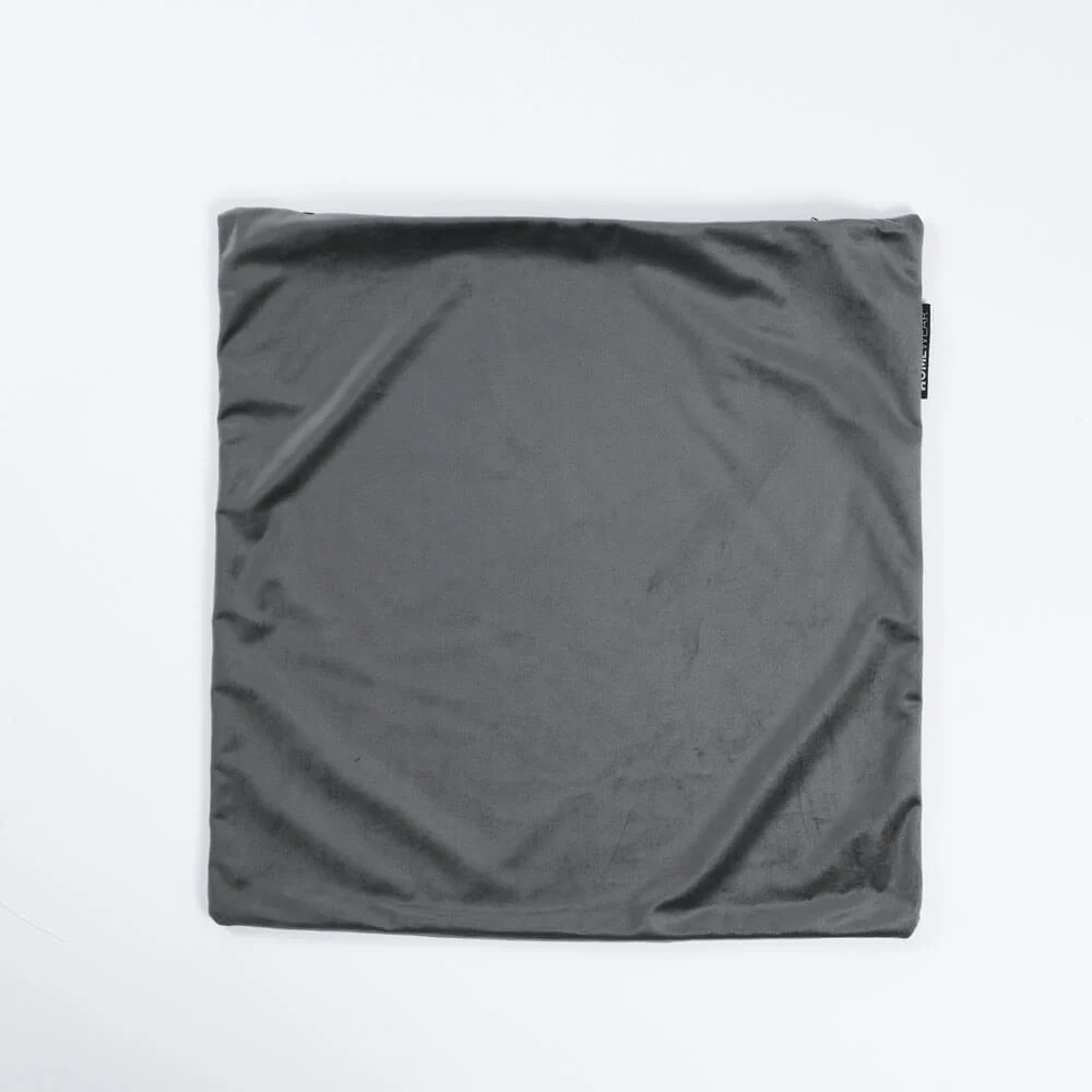 HOME DELUXE fluwelen kussenhoes COUSHY met kussenvulling – antraciet