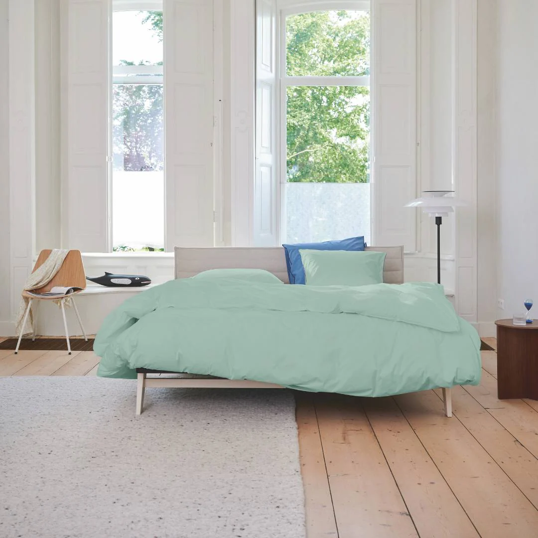 Auping Forest Green percale dekbedovertrek