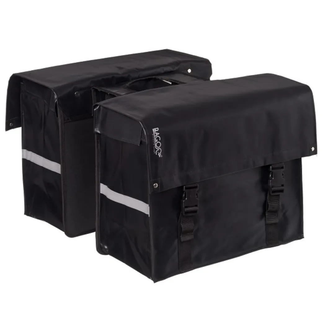 Bagoo dubbele Fietstas Bisonyl – Zwart – 58L