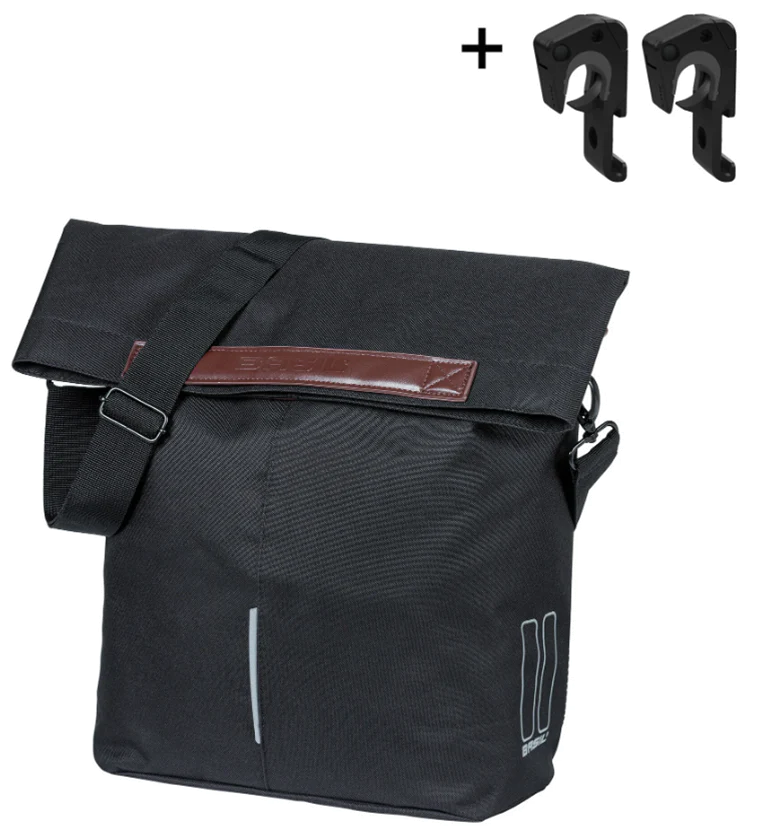 Fietsshopper Basil City MIK Hooks 14-16 Liter - Zwart