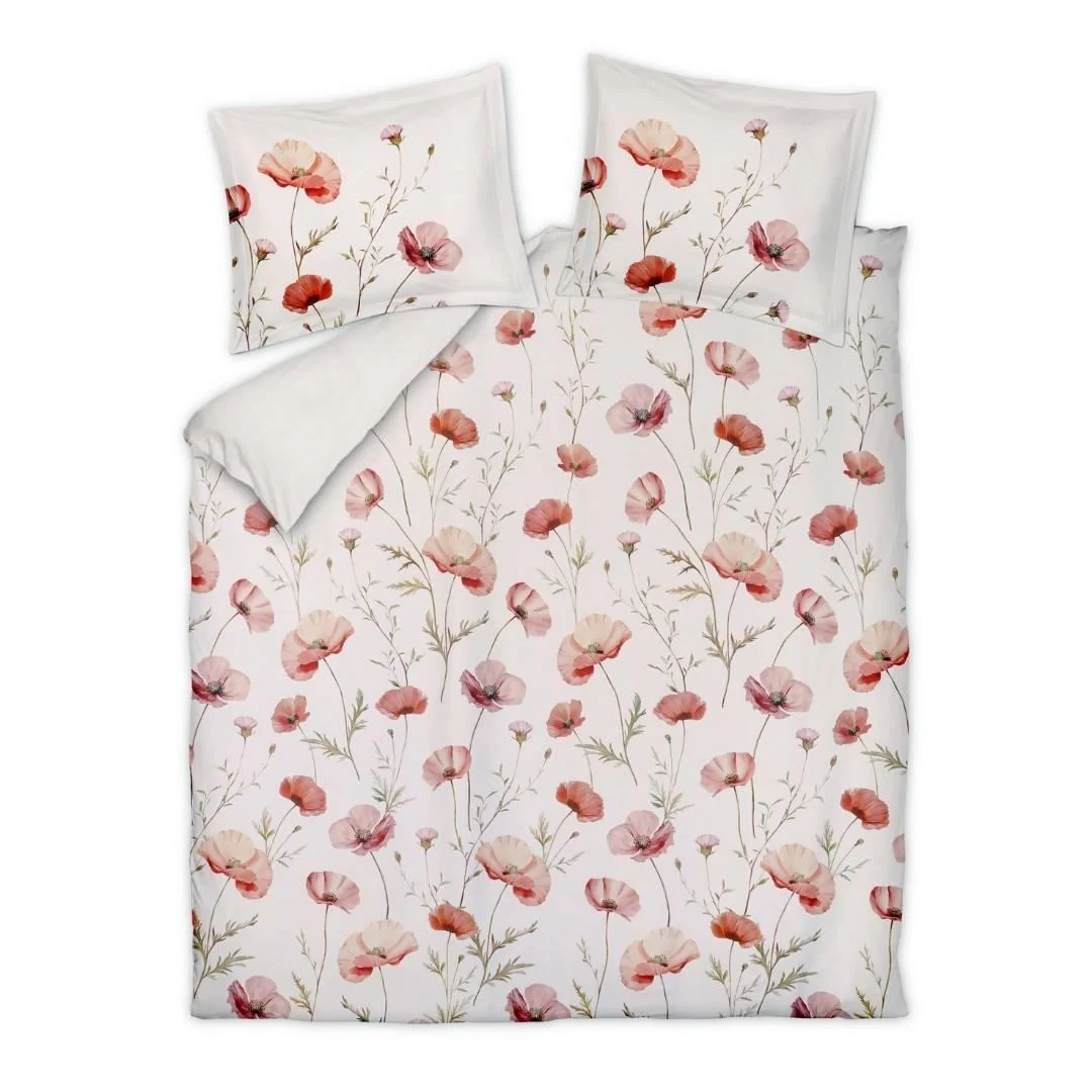 Vandyck Dekbedovertrek Poppy Fields Cream Tan