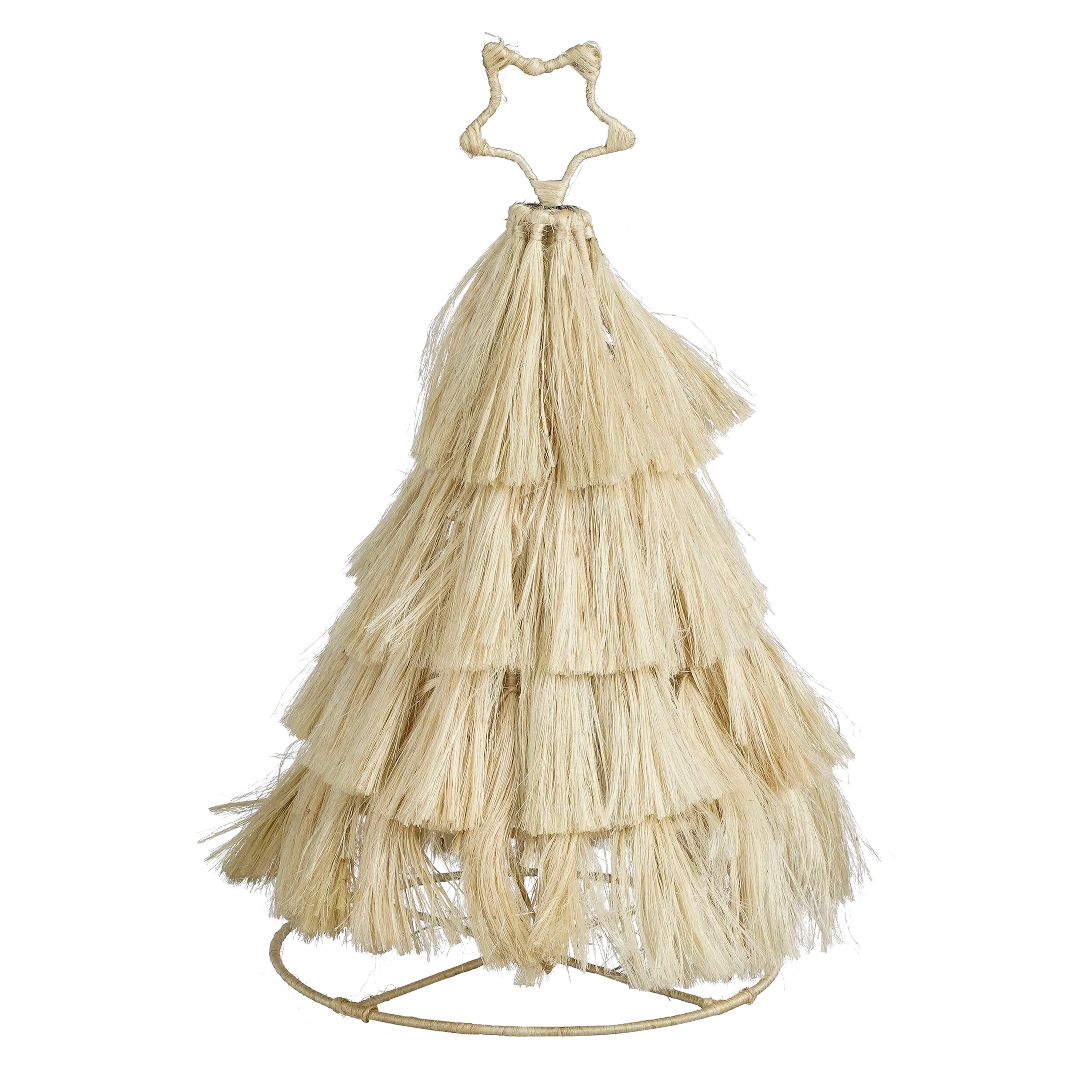 House of Seasons Kerstdecoratie Boom – H44 x Ø25 cm – Jute – Beige