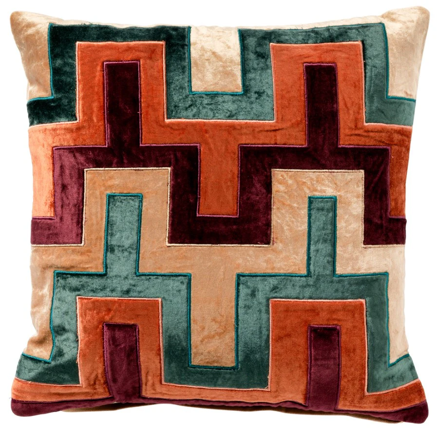 BELLONA | sierkussen 45×45 cm | Semolina | beige | multicolor | Hoii |