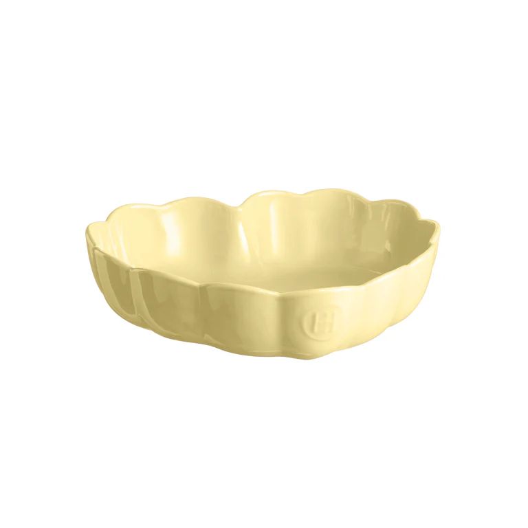Emile Henry Madeleine Taartvorm hart gegolfd – 265x245x65mm – Vanille