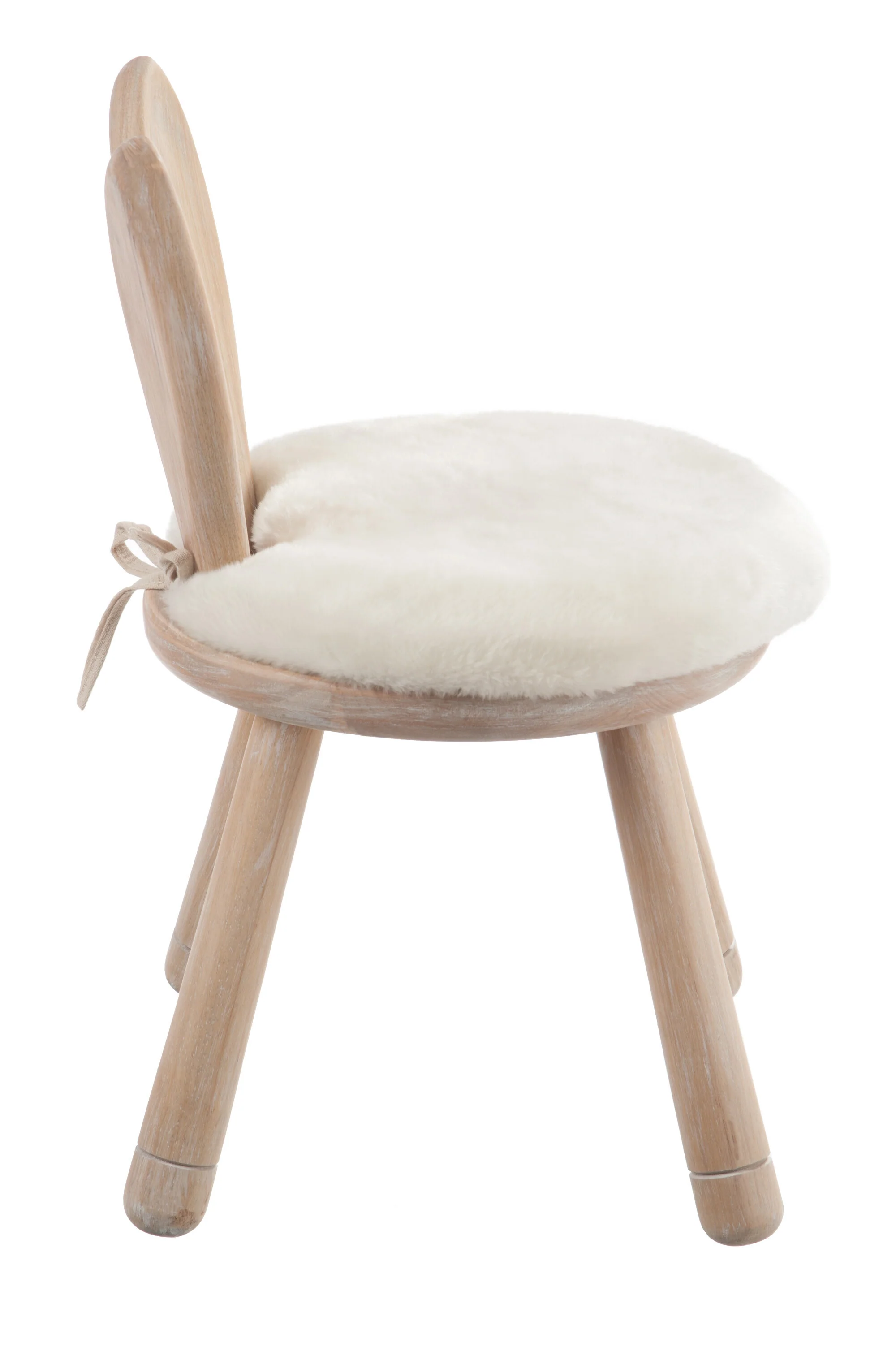 J-Line kinderstoel Oor Konijn – hout – naturel/wit