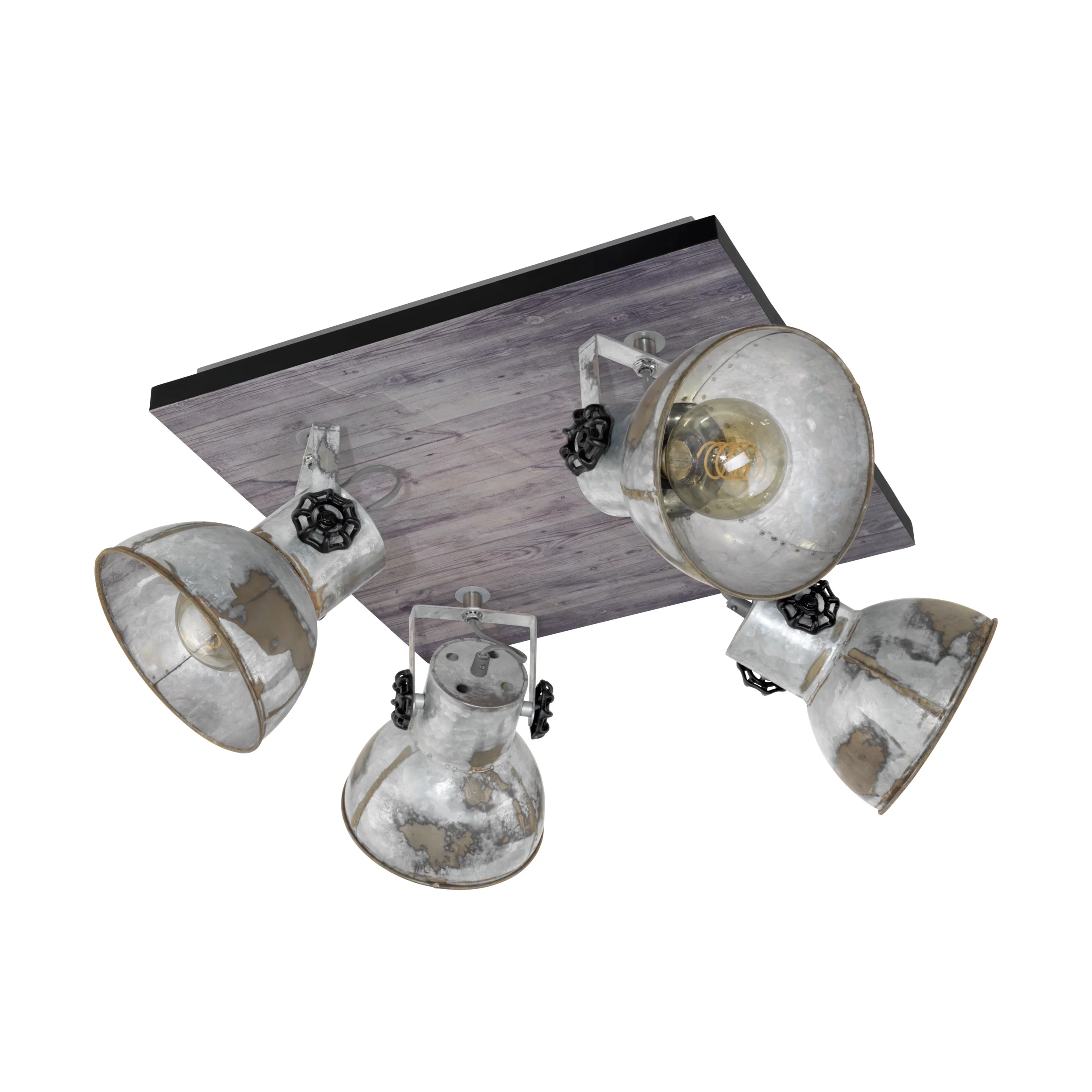 EGLO wandlamp  Barnstaple – e27 – bruin-patina/zwart/oud-zink-look