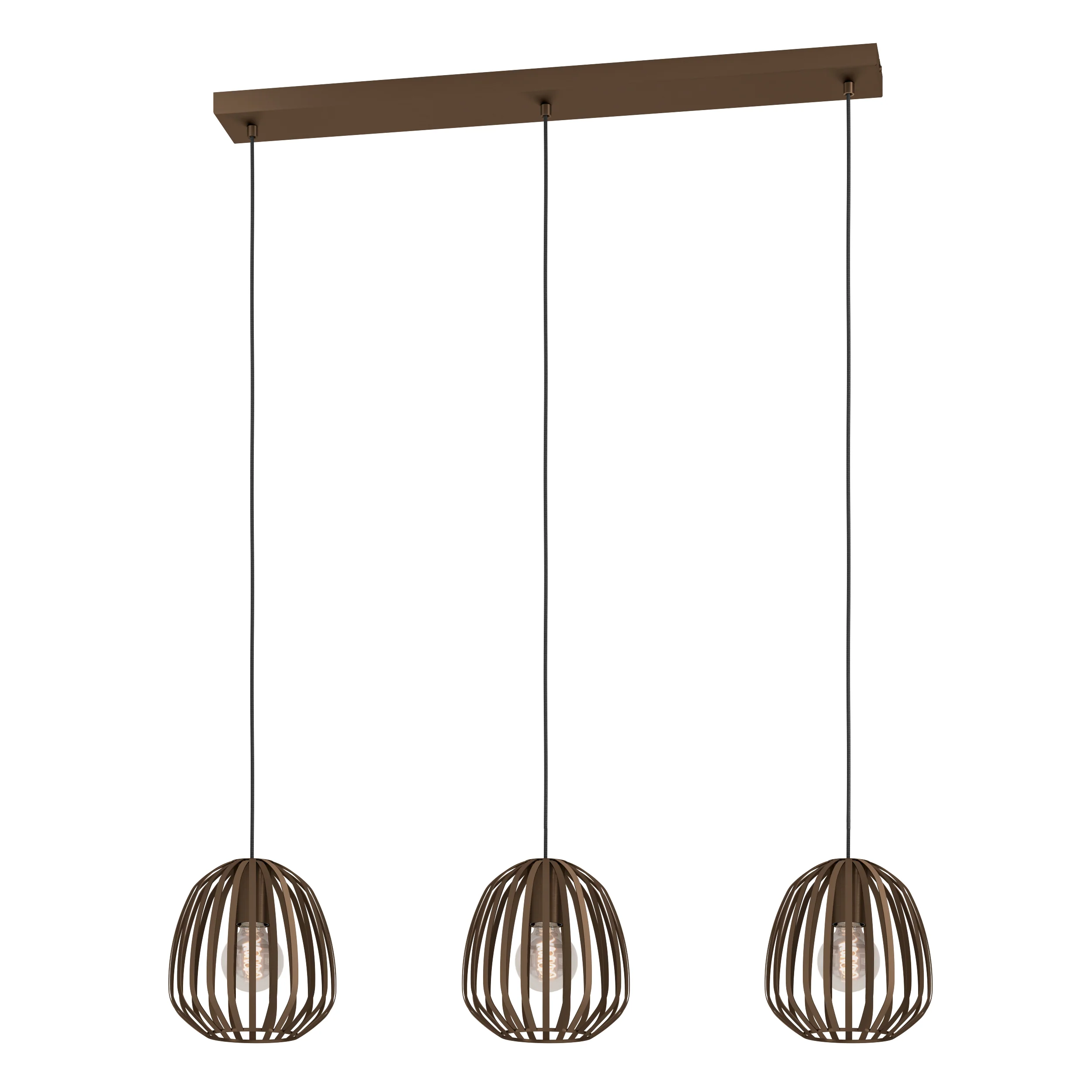 EGLO hanglamp Espinal – 3xe27 – b 90 cm – brons – staal