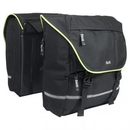 Beck SPRTV Dubbele Fietstas – Lime | Zwart
