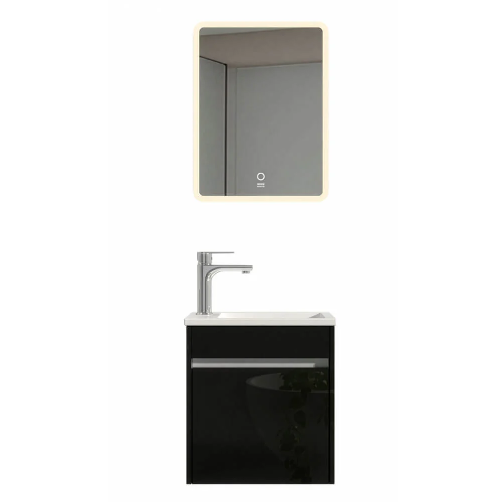 Home Deluxe Badkamermeubel BORKUM – MDF zwart