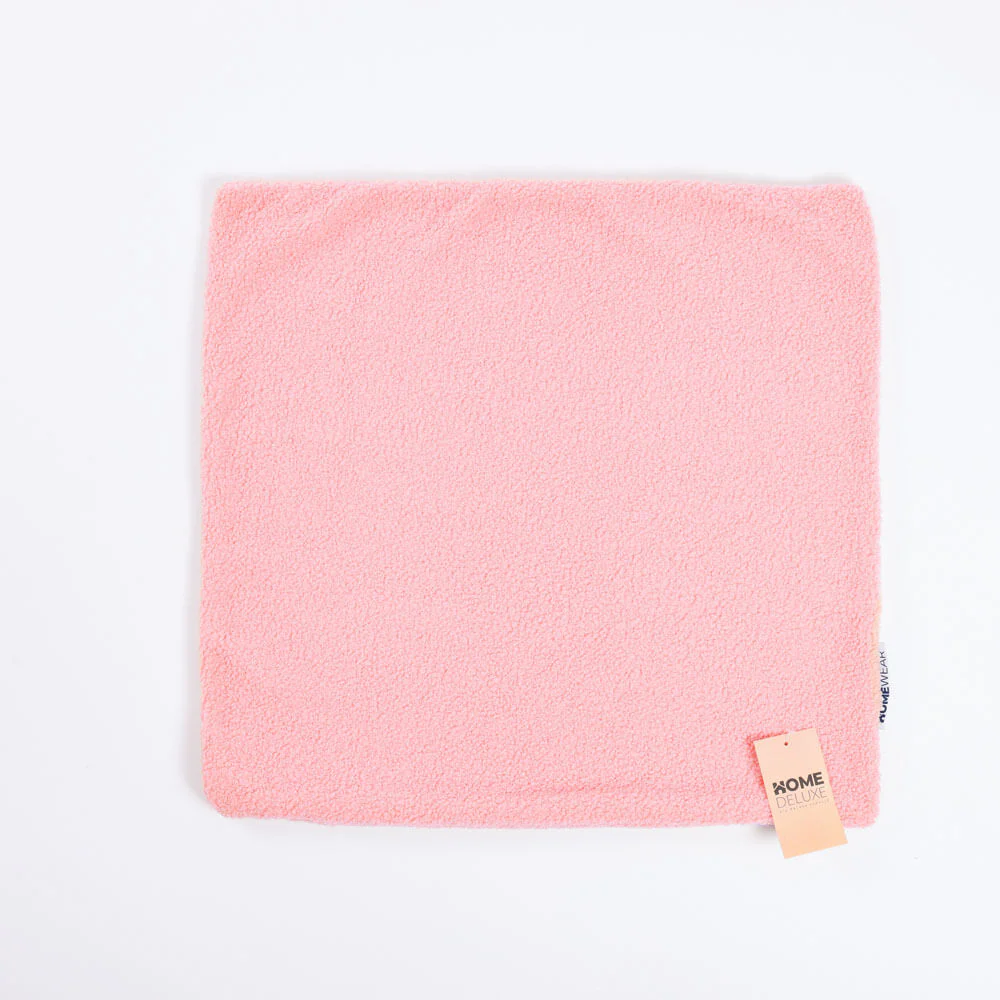 HOME DELUXE Bouclé kussenhoes PELO – Roze
