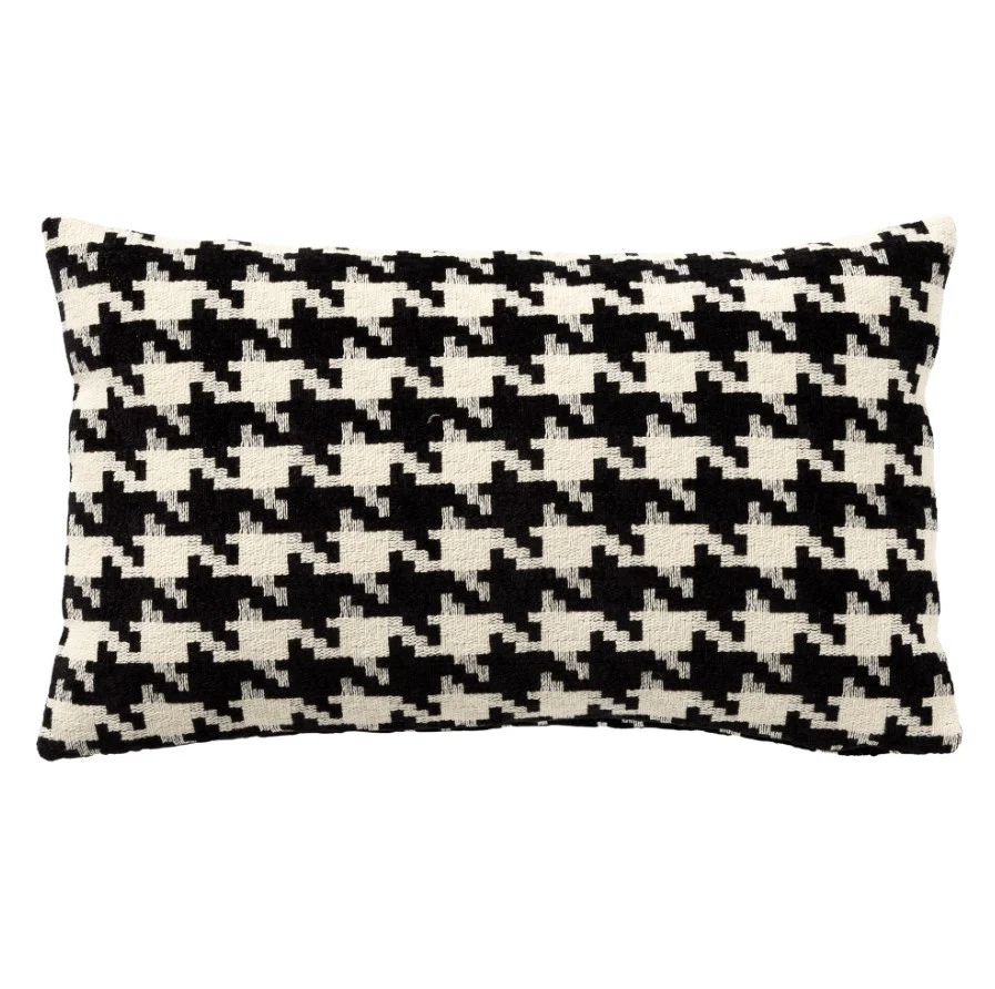 CHARLOTTE | sierkussen 30×50 cm | Raven | zwart | wit | Hoii | met duu