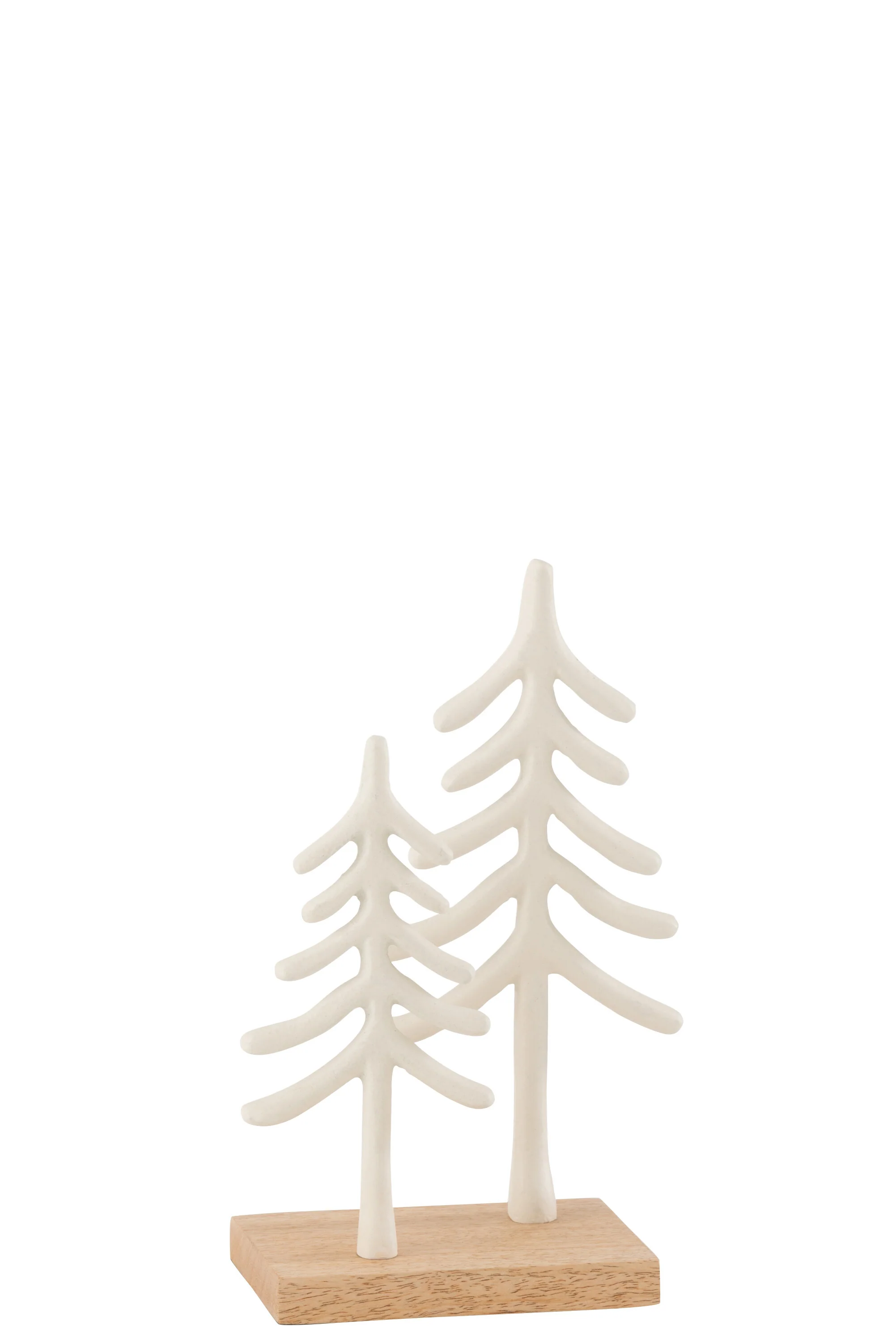 J-Line decoratie Bomen Goa – aluminium/hout – wit