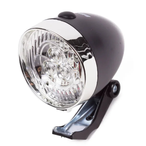 Benson Koplamp Retro 3 LED – Zwart | Chroom